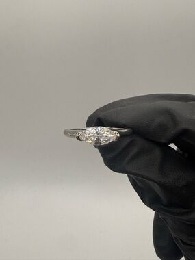 2CT Marquise Moissanite Engagement Ring 925 Sterling Silver VVS1